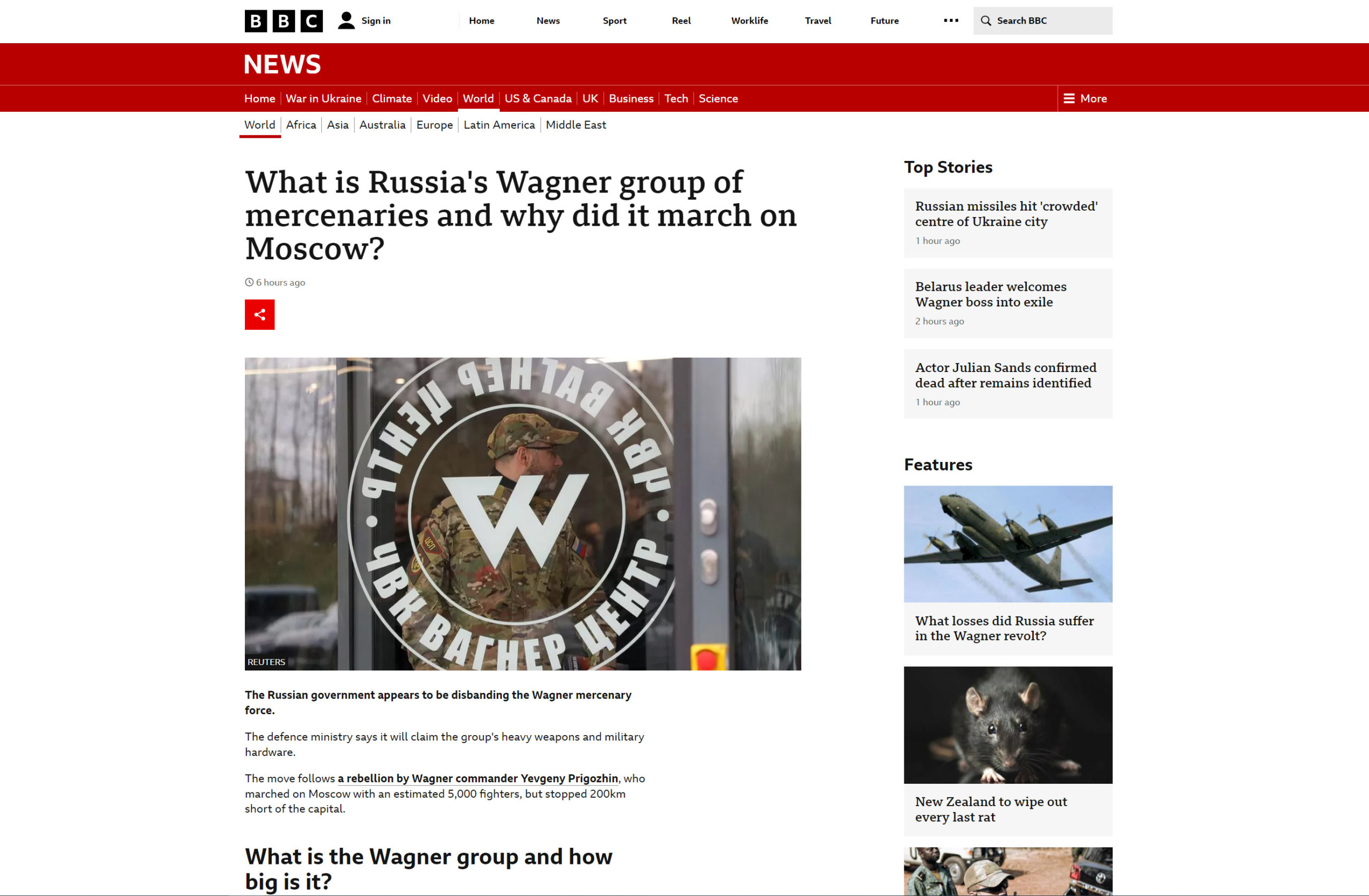 BBC: What Is Russia’s Wagner Group Of Mercenaries And Why Did It March ...